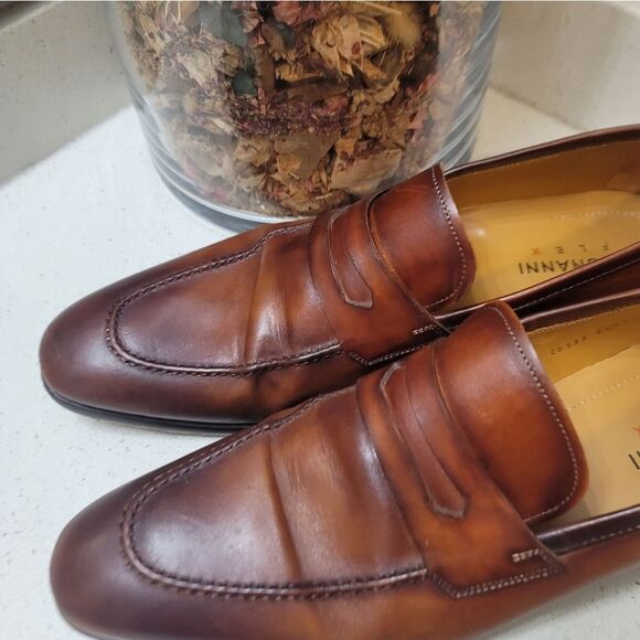 Magnanni Brown Leather Loafers main image 11